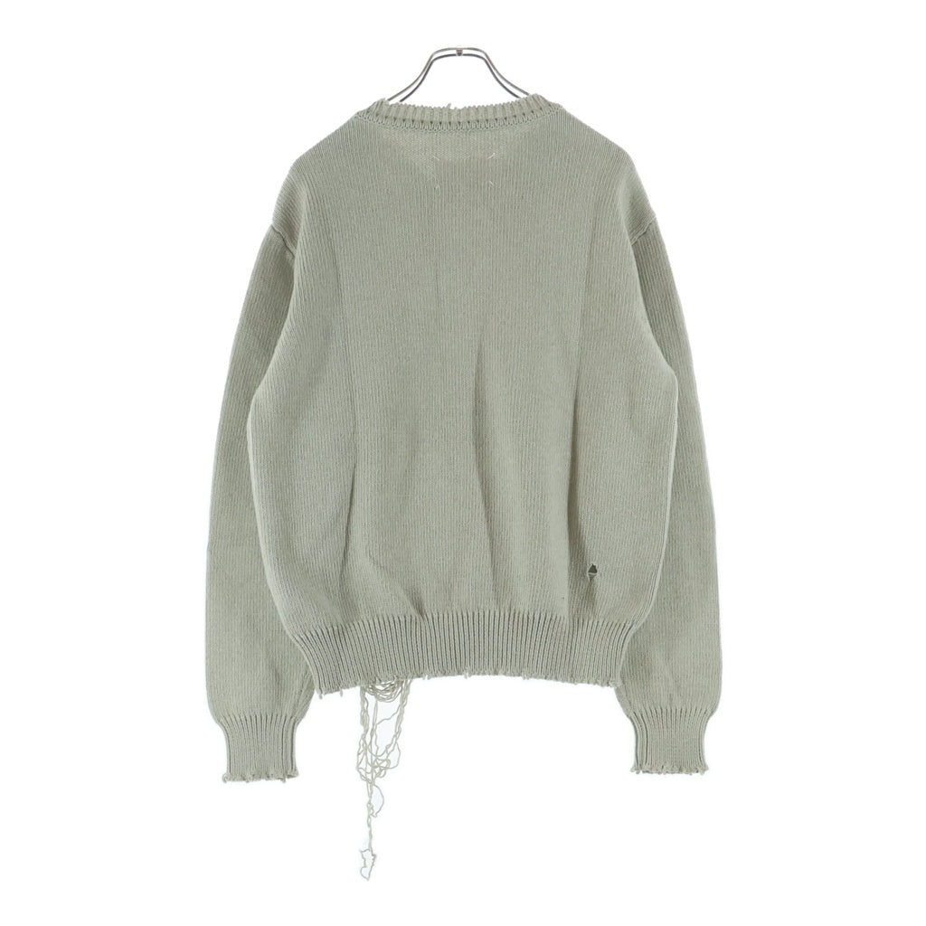Maison Margiela(メゾンマルジェラ) 20SS デストロイドクルーネックニット 長袖セーター ベージュ S50GP0136