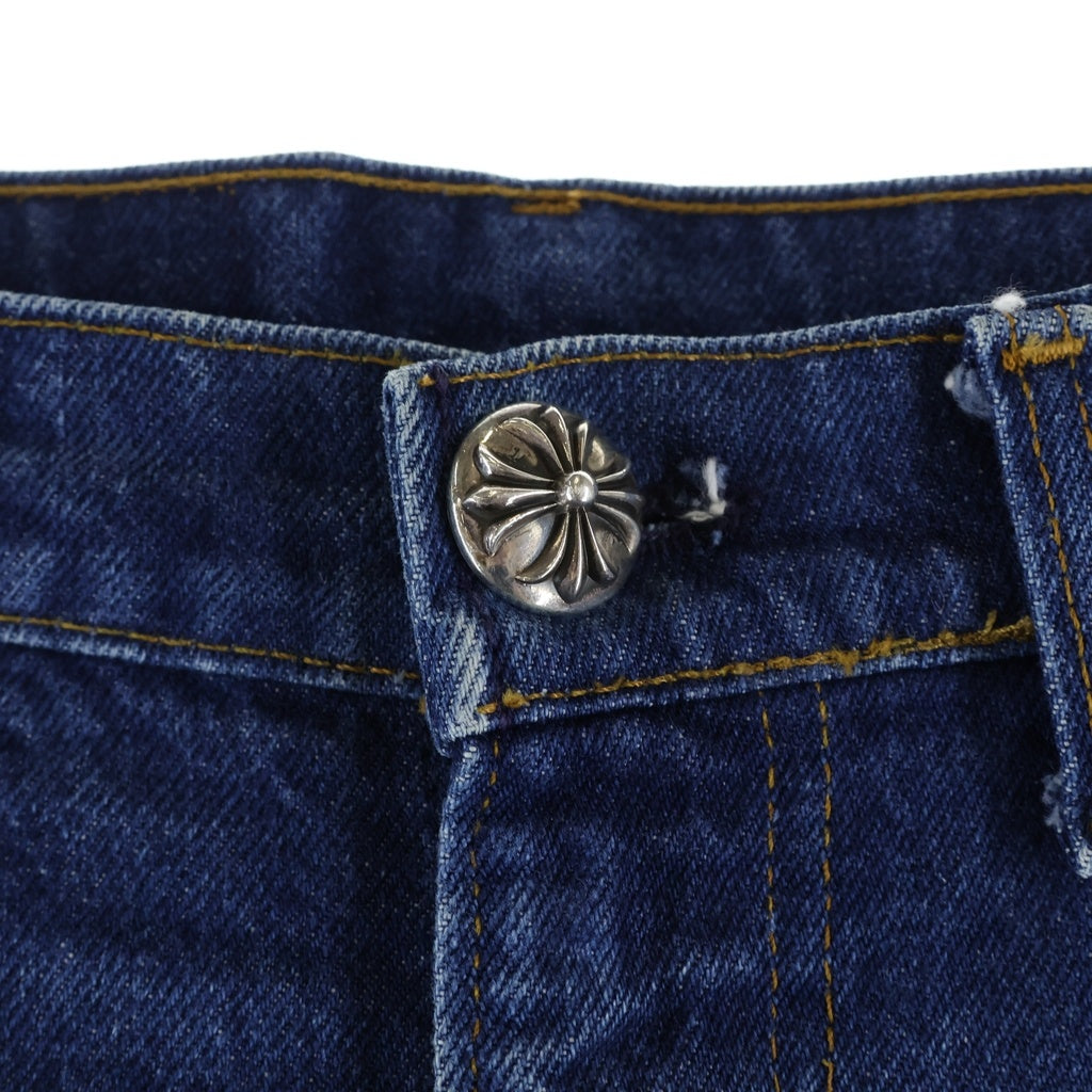 CHROME HEARTS(クロムハーツ) ×Levi's U VNTG JEAN BLU ORNG TAB 517 クロスパッチ付きウォッシュドデニムパンツ
