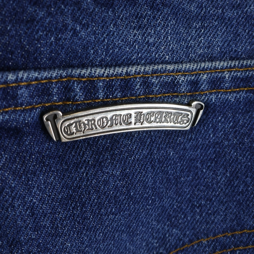 CHROME HEARTS(クロムハーツ) ×Levi's U VNTG JEAN BLU ORNG TAB 517 クロスパッチ付きウォッシュドデニムパンツ