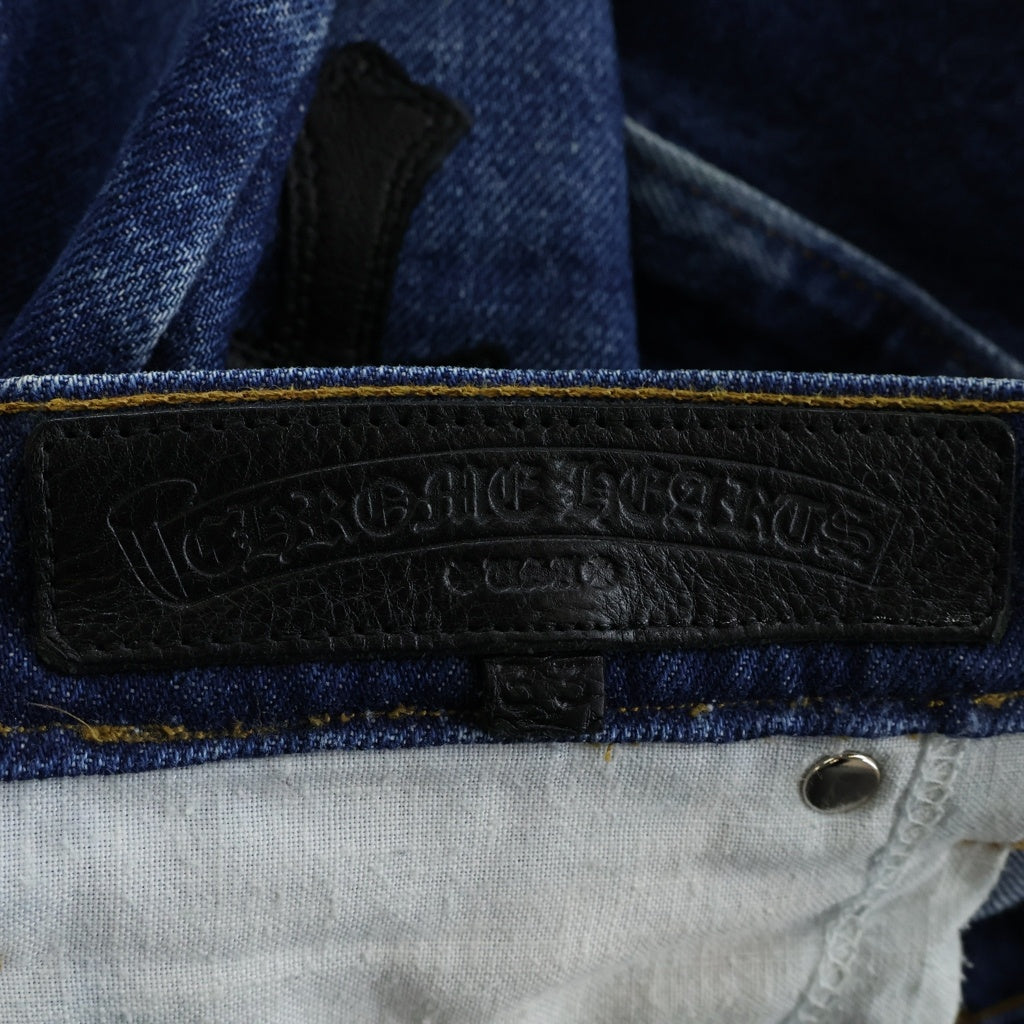 CHROME HEARTS(クロムハーツ) ×Levi's U VNTG JEAN BLU ORNG TAB 517 クロスパッチ付きウォッシュドデニムパンツ