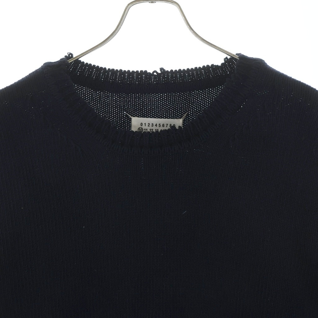 Maison Margiela(メゾンマルジェラ) 20SS デストロイドクルーネックニット 長袖セーター ブラック S50GP0136
