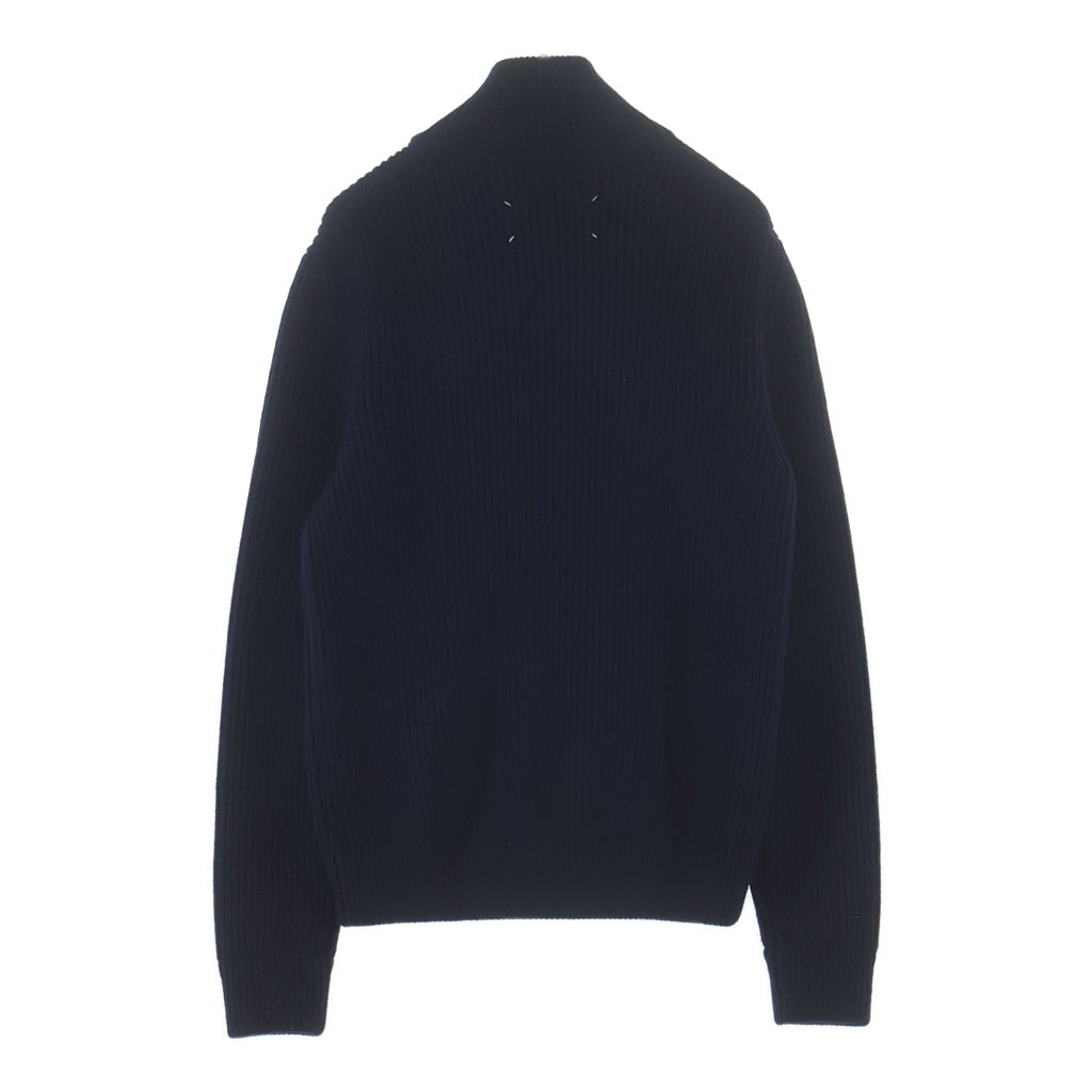 Maison Margiela(メゾンマルジェラ) 20AW DRIVERS KNIT ドライバーズウールニット ジップアップ長袖セーター ネイビー S50GP0143