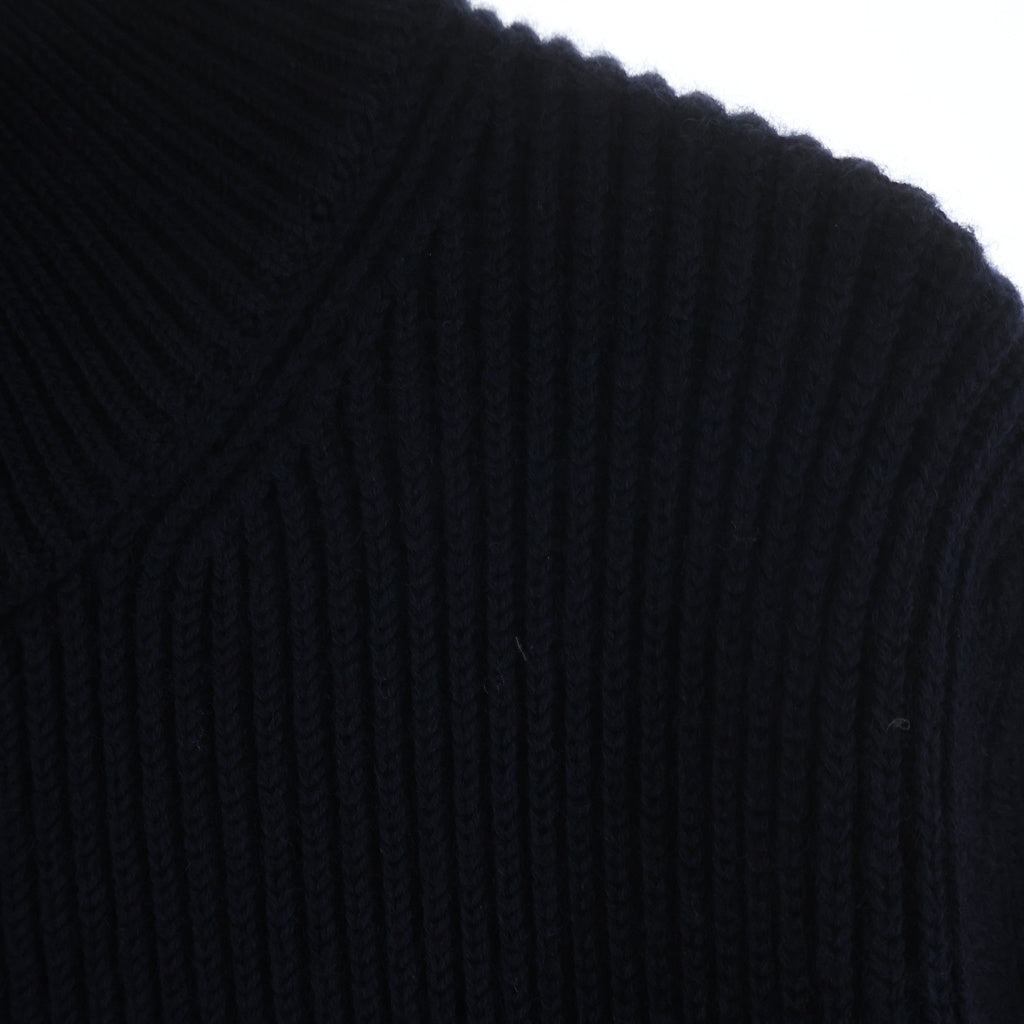 Maison Margiela(メゾンマルジェラ) 20AW DRIVERS KNIT ドライバーズウールニット ジップアップ長袖セーター ネイビー S50GP0143