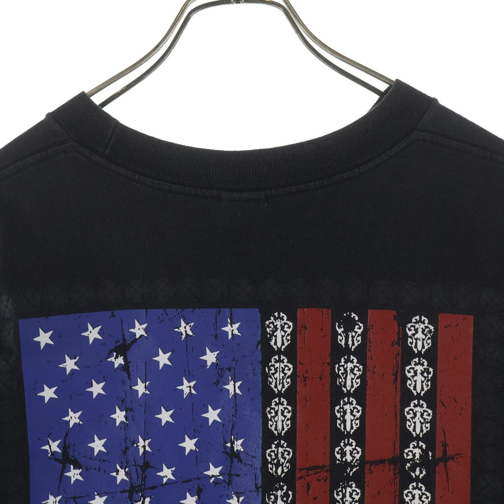 CHROME HEARTS(クロムハーツ) American Flag Dagger Tee アメリカンフラッグダガーTシャツ 半袖カットソー ブラック