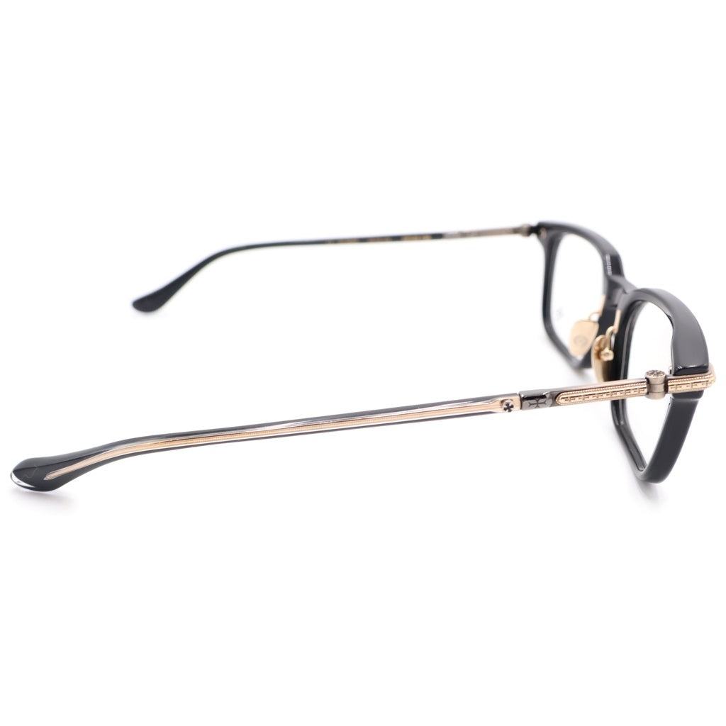CHROME HEARTS(クロムハーツ) SPUR EM ウェリントン サングラス アイウェア メガネ ブラック/ゴールド
