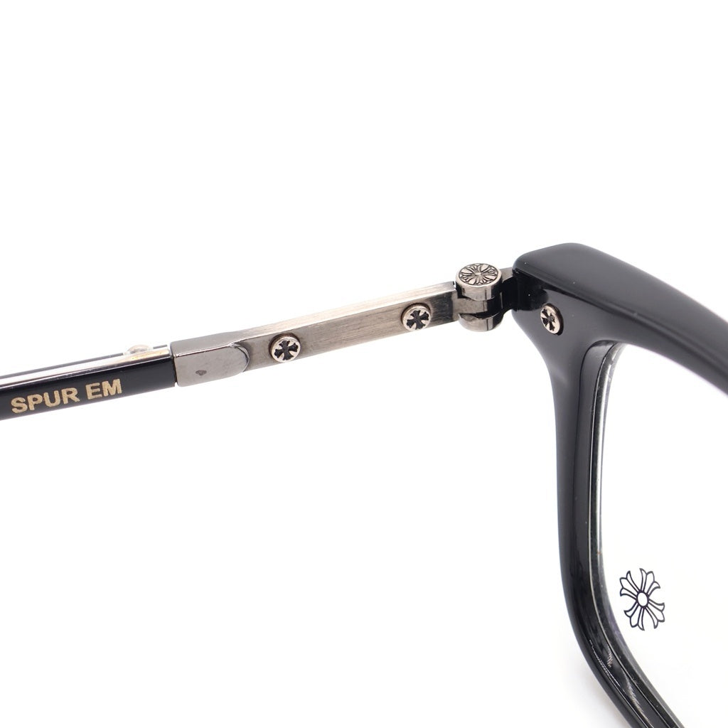 CHROME HEARTS(クロムハーツ) SPUR EM ウェリントン サングラス アイウェア メガネ ブラック/ゴールド