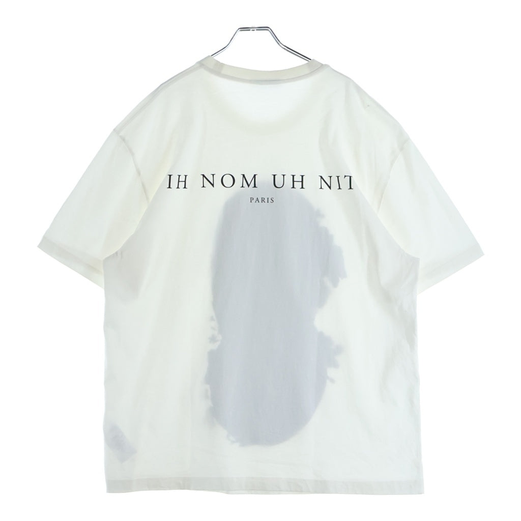 ih nom uh nit PARIS(インノミネイトパリス) FLORAL-PRINT TEE フロントプリント フローラル 半袖Tシャツ カットソー ホワイト