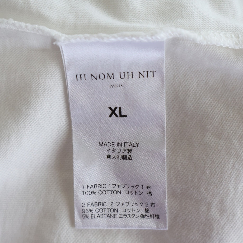 ih nom uh nit PARIS(インノミネイトパリス) FLORAL-PRINT TEE フロントプリント フローラル 半袖Tシャツ カットソー ホワイト