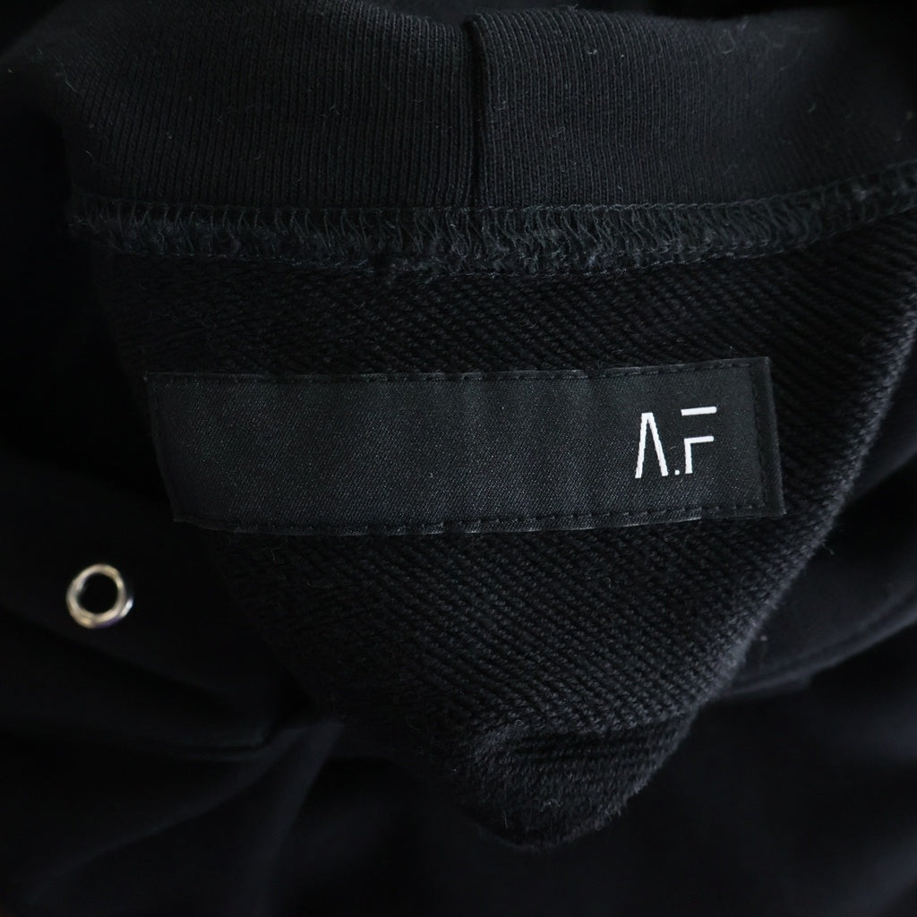 A.F ARTEFACT(エーエフアーティファクト) ボンバー コットン プルオーバーパーカー フーディー ブラック