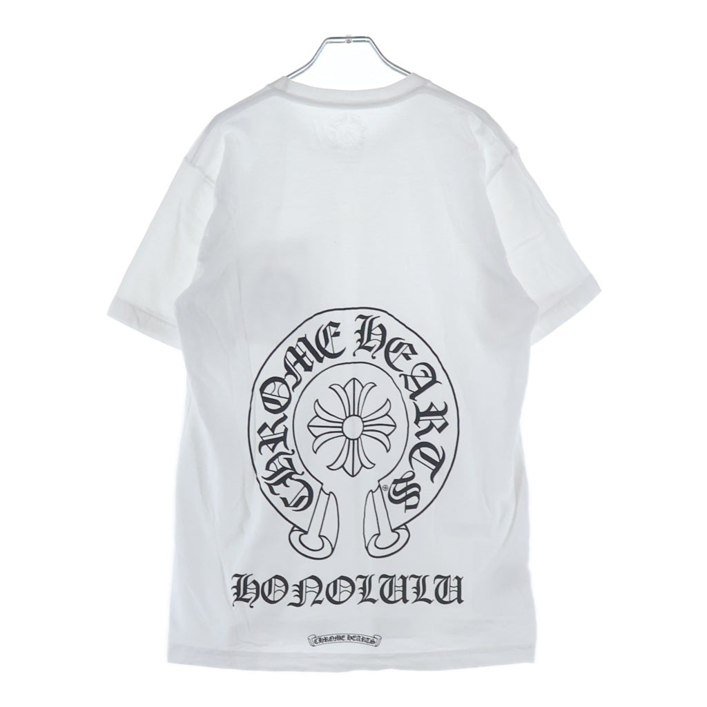 CHROME HEARTS(クロムハーツ) HONOLULU Limited Horseshoe Tee ホノルル限定 ホースシュープリント クルーネック半袖Tシャツ ホワイト