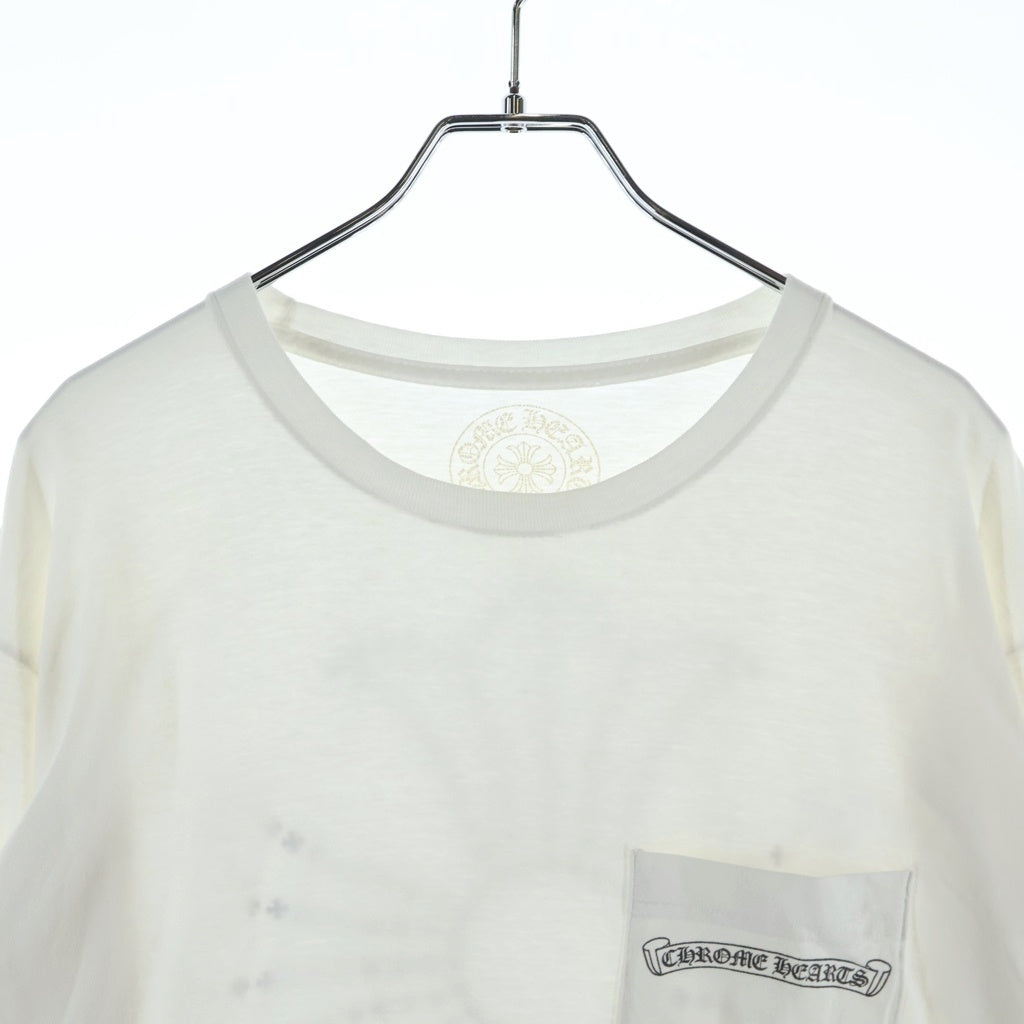 CHROME HEARTS(クロムハーツ) CH L/S TEE バックCHプラスプリント 長袖 ロングスリーブカットソー ロンT ホワイト