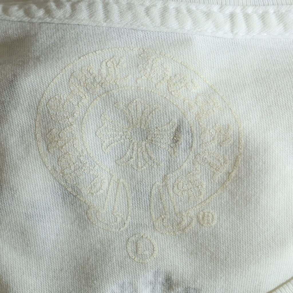 CHROME HEARTS(クロムハーツ) CH L/S TEE バックCHプラスプリント 長袖 ロングスリーブカットソー ロンT ホワイト