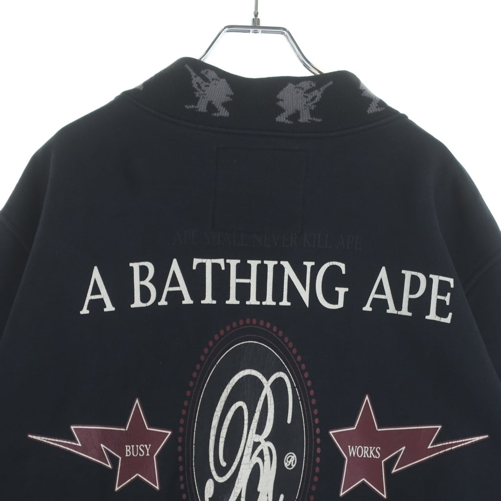 A BATHING APE(アベイシングエイプ) ×STASH BAPE SOLDIER VARSITY JACKET スタッシュ ヴァーシティージャケット ブルゾン ブラック