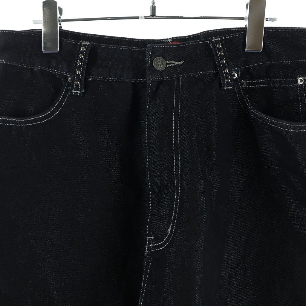 JADED LONDON(ジェイデッドロンドン) PINK SAPPHIRE XL COLOSSUS JEANS ピンクサファイア バギーデニムパンツ インディゴ/ピンク