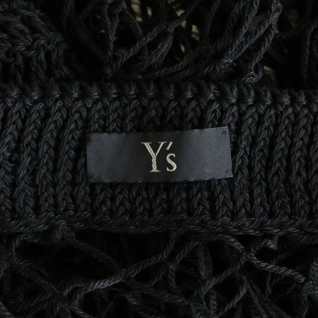 Y's(ワイズ) 20SS キャミソールワンピース メッシュ リネン ブラック YN-D08-305 レディース