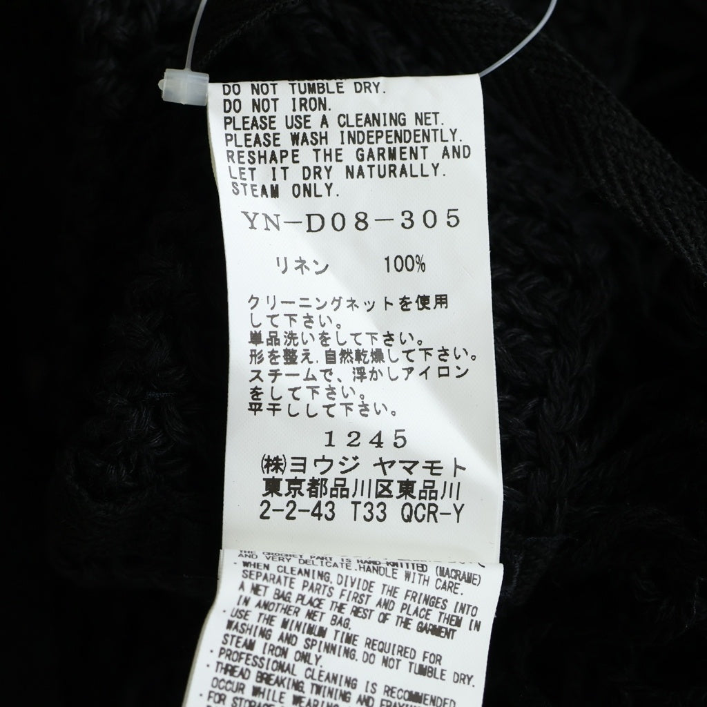 Y's(ワイズ) 20SS キャミソールワンピース メッシュ リネン ブラック YN-D08-305 レディース
