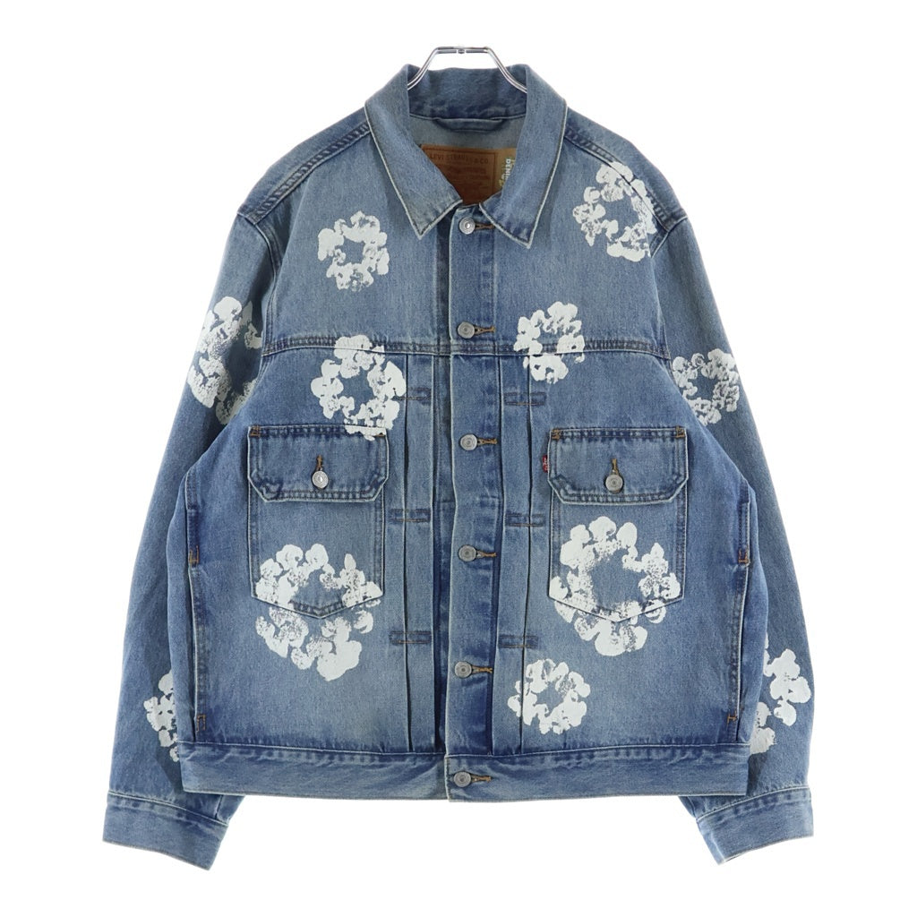 DENIM TEARS(デニムティアーズ) × Levi's TYPE-2 ALL OVER WREATH LIGHT WASH リーバイス 花柄デニムジャケット インディゴ PC9-A2318-0003
