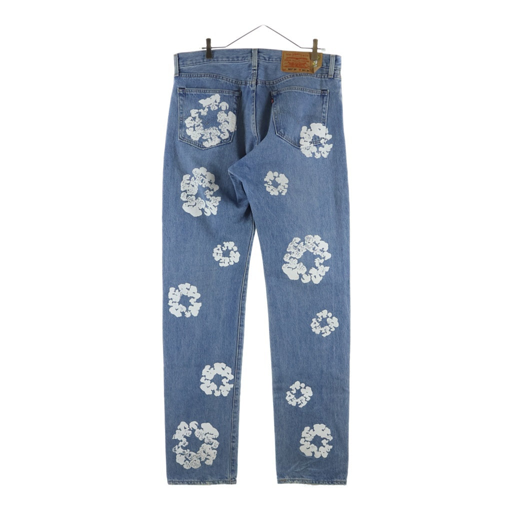 DENIM TEARS(デニムティアーズ) × Levi's 501 COTTON WREATH CHAINSTITCH リーバイス 花柄デニムパンツ インディゴ PC9-A1592-0002