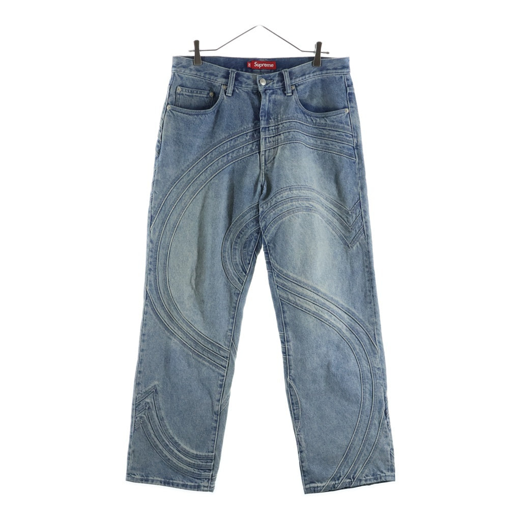 SUPREME(シュプリーム) 24SS S Logo Loose Fit Jean Sロゴ ルーズフィットジーンズ ジップフライ デニムパンツ インディゴ
