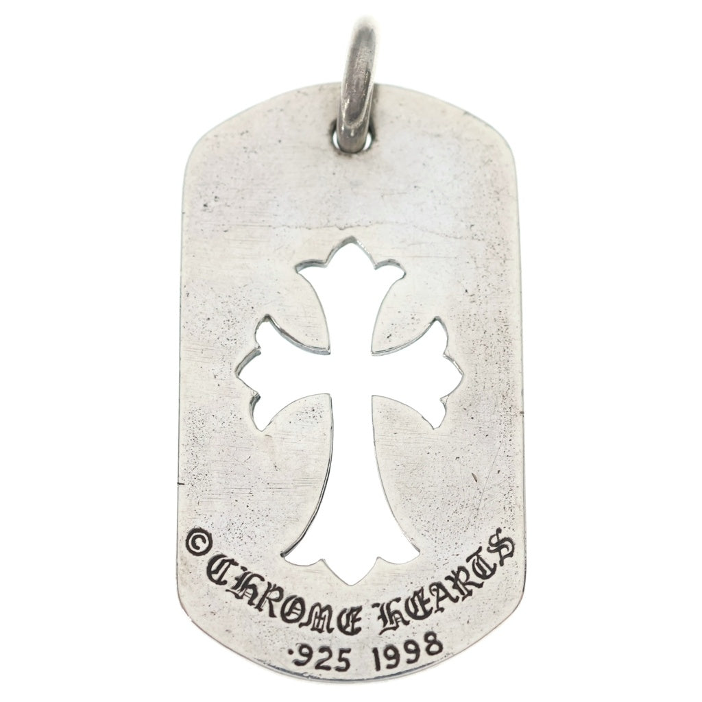 CHROME HEARTS(クロムハーツ) D TAG LRG CO CRS カットアウトクロスドッグタグ ラージ ペンダントトップ シルバー BCA239