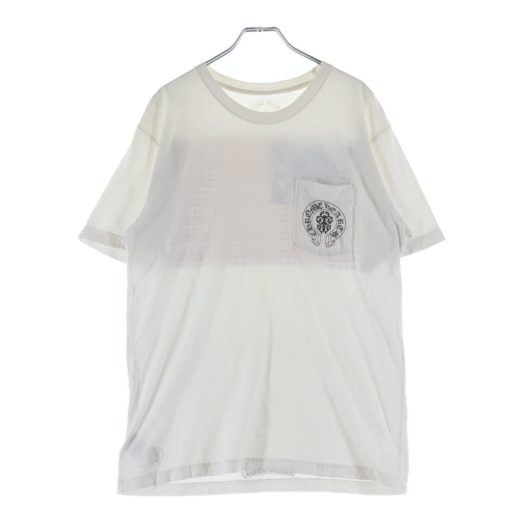 CHROME HEARTS(クロムハーツ) AMERICAN FLAG TEE オールド アメリカンフラッグTシャツ 星条旗 ホースシュープリント 半袖カットソー ホワイト