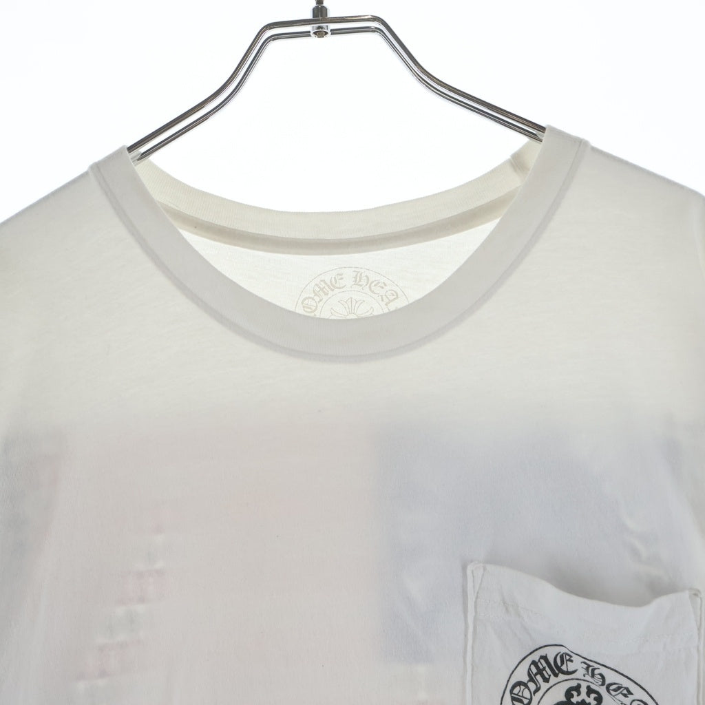 CHROME HEARTS(クロムハーツ) AMERICAN FLAG TEE オールド アメリカンフラッグTシャツ 星条旗 ホースシュープリント 半袖カットソー ホワイト