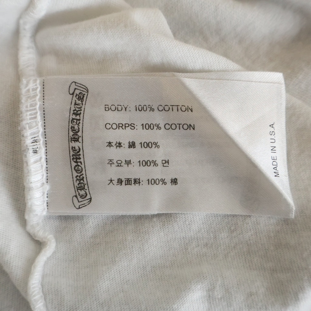 CHROME HEARTS(クロムハーツ) AMERICAN FLAG TEE オールド アメリカンフラッグTシャツ 星条旗 ホースシュープリント 半袖カットソー ホワイト