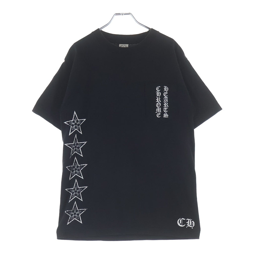 CHROME HEARTS(クロムハーツ) OLD T BAR オールド Tバープリント スター 半袖Tシャツ カットソー ブラック