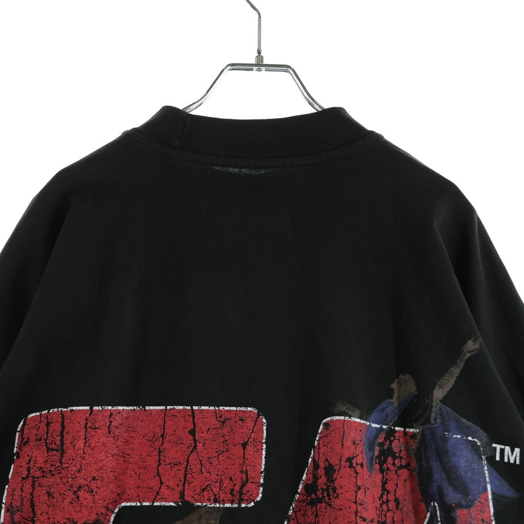 RRR123 RIVINGTON roi Rebis(リヴィントンロイレビス) 25SS IT WAS WRITTEN LS TEE MECHANIC BLACK プリント 長袖Tシャツ ロングスリーブカットソー ブラック