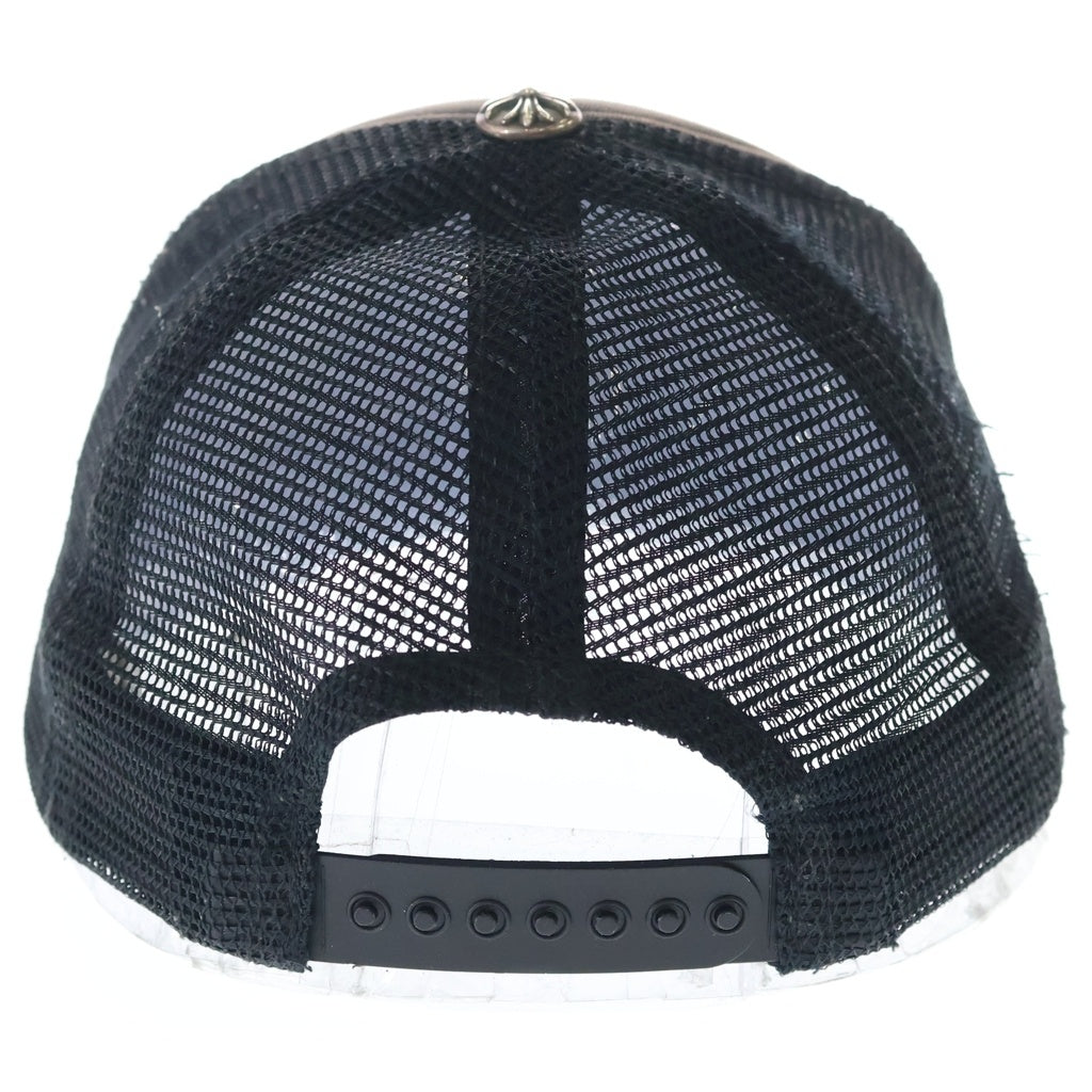 CHROME HEARTS(クロムハーツ) TRUCKER CAP CHパッチクロスボール付メッシュ トラッカーキャップ 帽子 ブラック