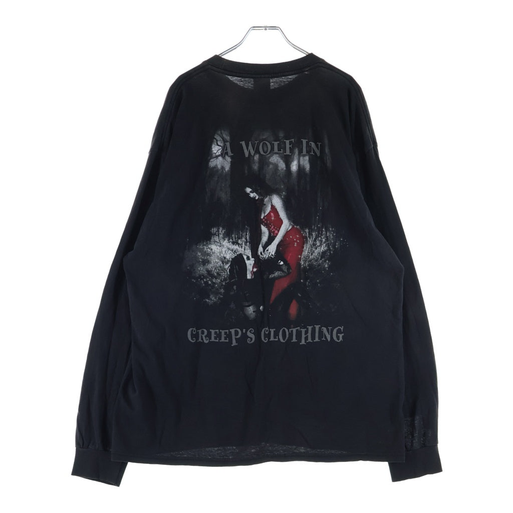 VINTAGE(ヴィンテージ) 00S Cradle of Filth GILDAN クレイドルオブフィルス 両面プリント ロングスリーブ 長袖Tシャツ ブラック