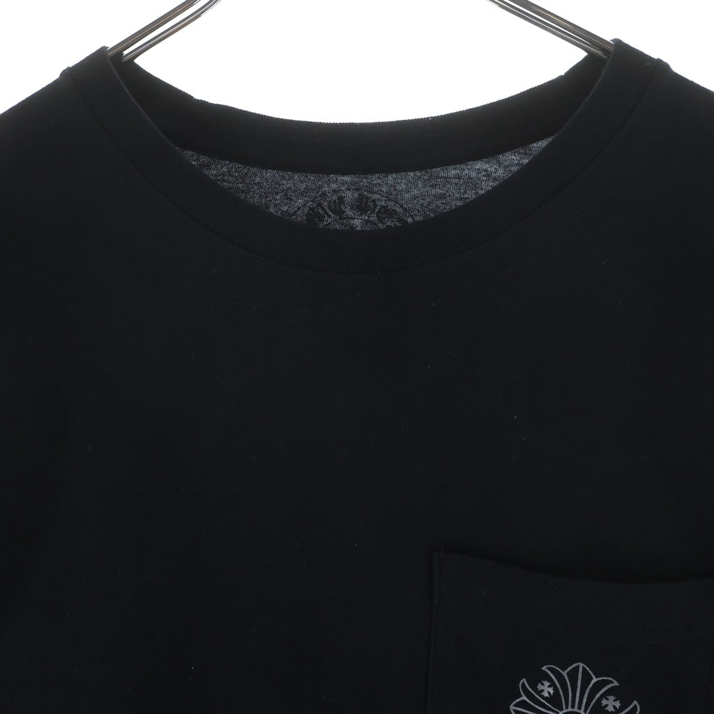 CHROME HEARTS(クロムハーツ) CH PLUS L/S TEE ブロッククロス プリント クルーネック ロングスリーブ 長袖Tシャツ ロンT ブラック