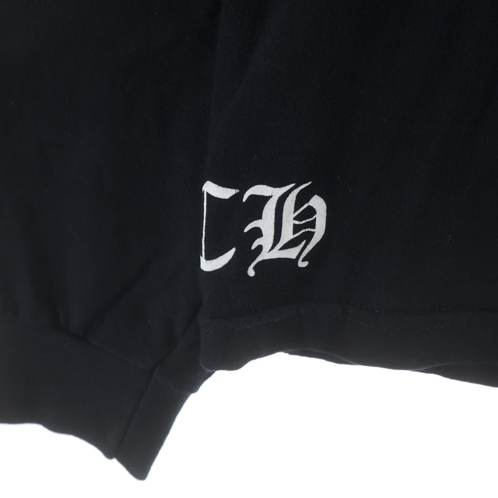 CHROME HEARTS(クロムハーツ) CH PLUS L/S TEE ブロッククロス プリント クルーネック ロングスリーブ 長袖Tシャツ ロンT ブラック