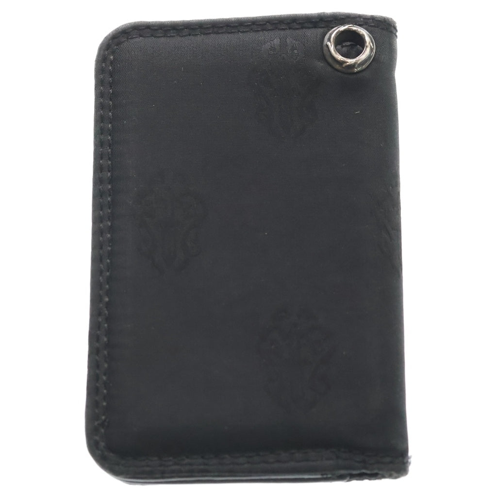 CHROME HEARTS(クロムハーツ) ヴァインダガー総柄 ナイロンカードケース 名刺入れ グロメット ブラック