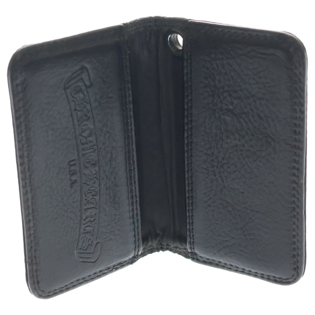 CHROME HEARTS(クロムハーツ) ヴァインダガー総柄 ナイロンカードケース 名刺入れ グロメット ブラック