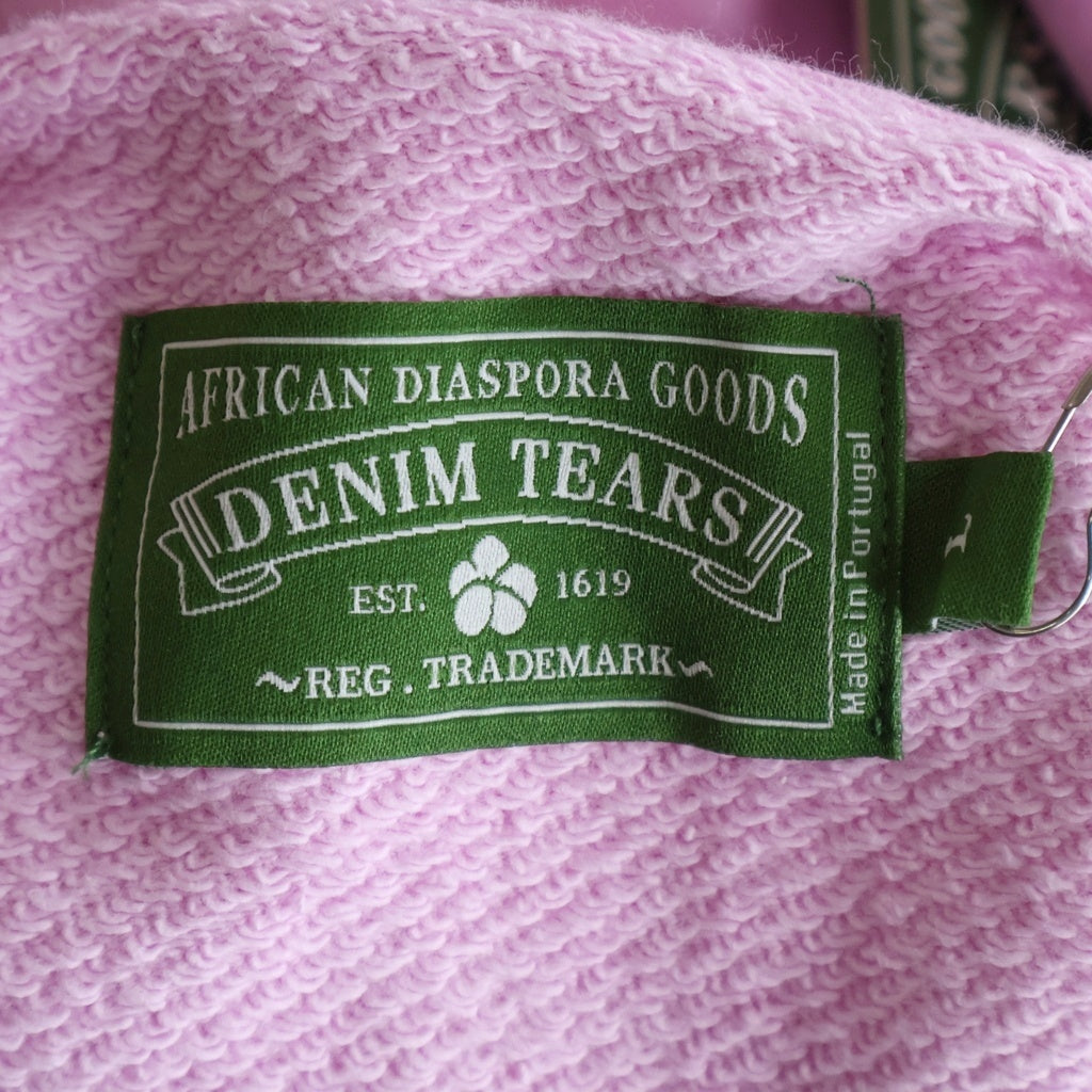 DENIM TEARS(デニムティアーズ) Cotton Wreath Pullover Hoodie コットン フラワー プルオーバーパーカー ピンク