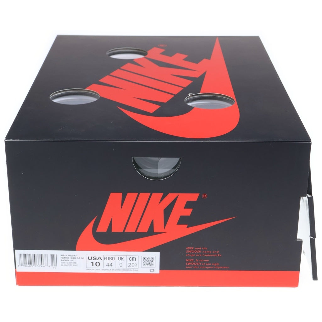 NIKE(ナイキ) ×V.A.A AIR JORDAN 1 RETRO HIGH OG ALASKA AA3834-100 エアジョーダン1 ヴァージルアブローアーカイブ アラスカ ハイカットスニーカー ホワイト US10/28cm