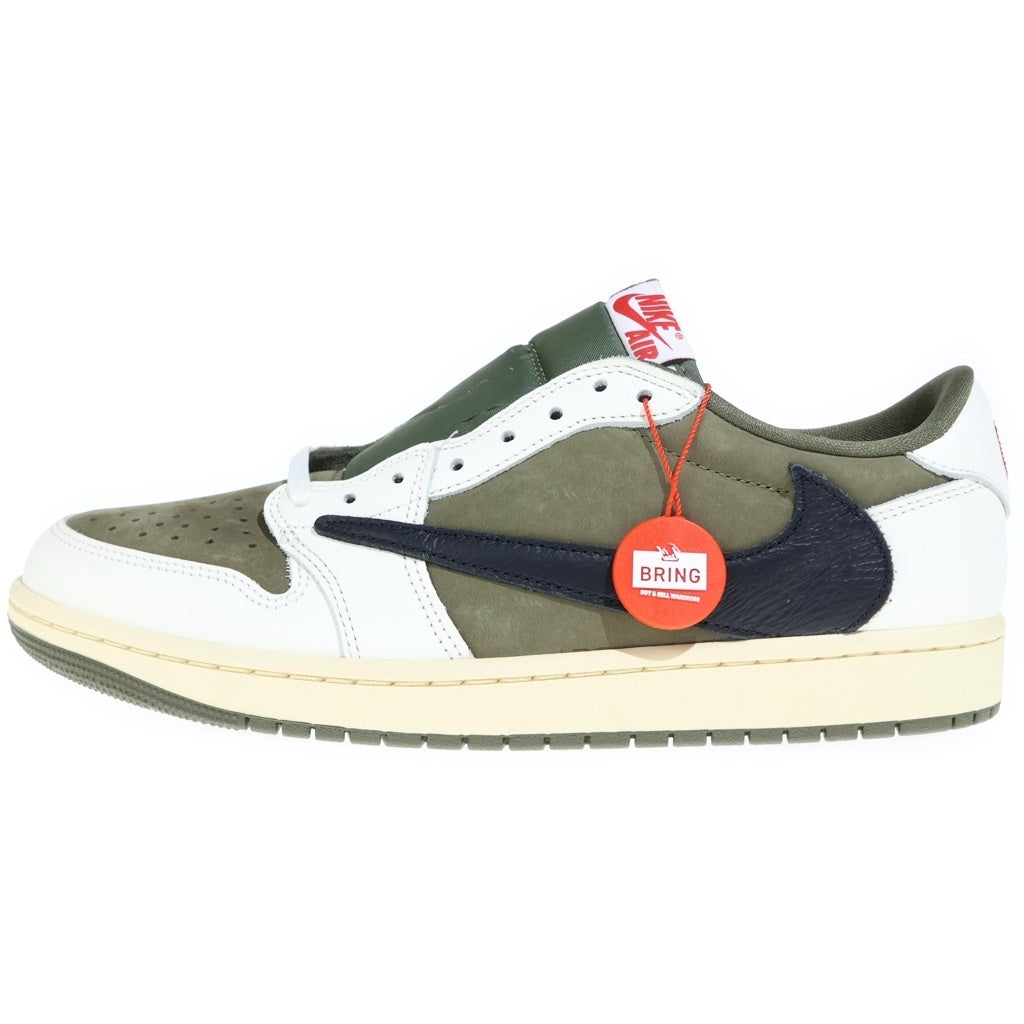 NIKE(ナイキ) ×TRAVIS SCOTT AIR JORDAN 1 LOW OG SPREVERSE OLIVE DM7866-200 トラヴィススコット エアジョーダン1 リバースオリーブ ローカットスニーカー US9.5/27.5cm