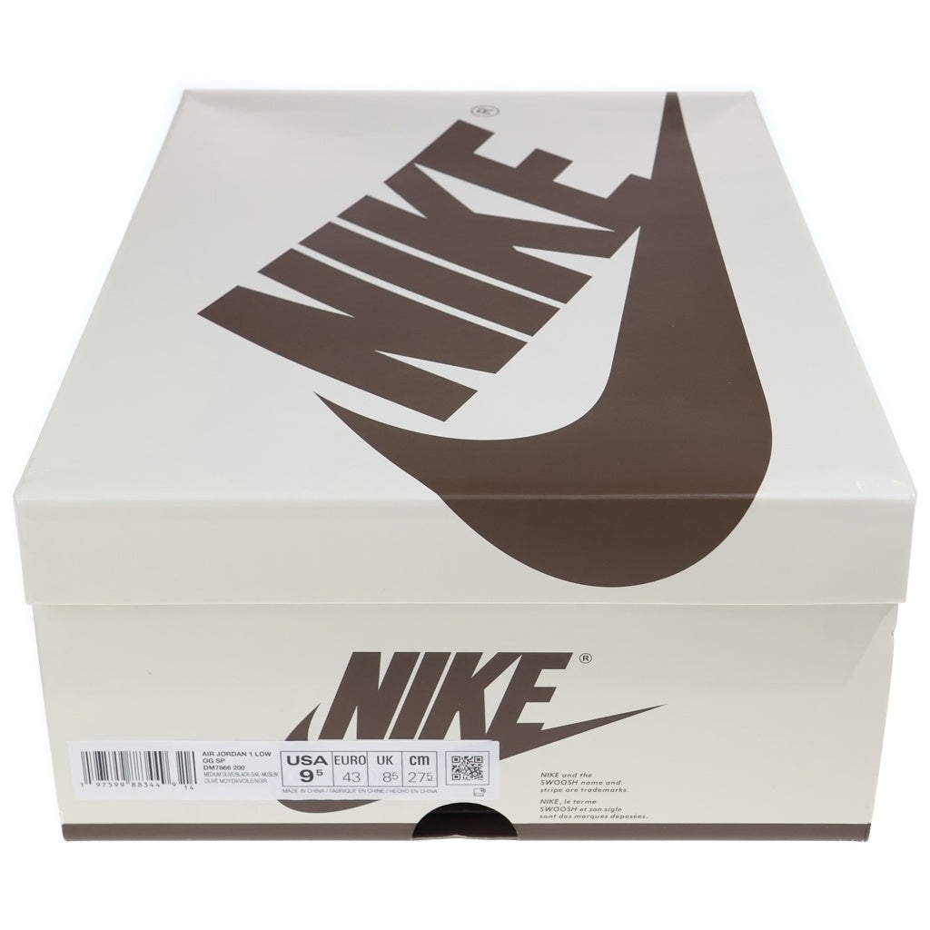 NIKE(ナイキ) ×TRAVIS SCOTT AIR JORDAN 1 LOW OG SPREVERSE OLIVE DM7866-200 トラヴィススコット エアジョーダン1 リバースオリーブ ローカットスニーカー US9.5/27.5cm
