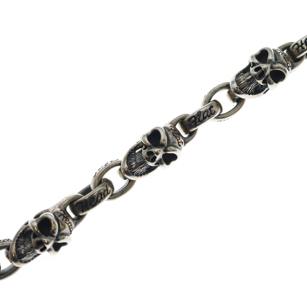 Bill Wall Leather/BWL(ビルウォールレザー) ×THE FLAT HEAD Wallet Chain フラットヘッド スカル ドッグヘッド ウォレットチェーン シルバー