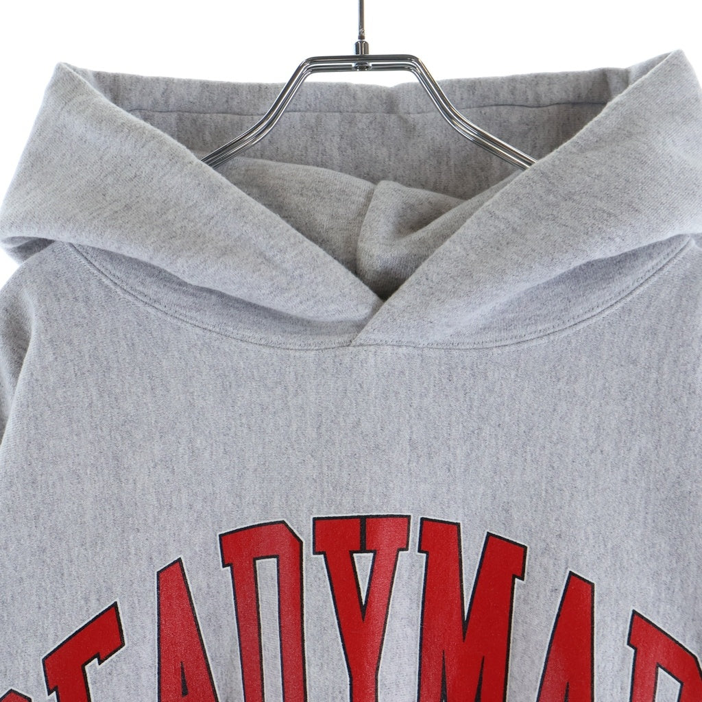 READY MADE(レディメイド) 24AW HOODIE ARCH LOGO アーチロゴ プルオーバーパーカー フーディー グレー RE-CO-GY-00-00-286