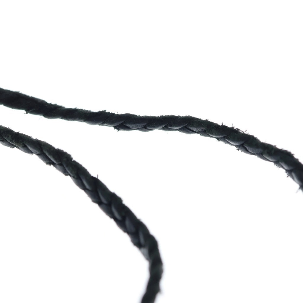 CHROME HEARTS(クロムハーツ) CH CRS SML CL スモールCHクロス クリンプト レザーブレイド ネックレス シルバー/ブラック BCA217