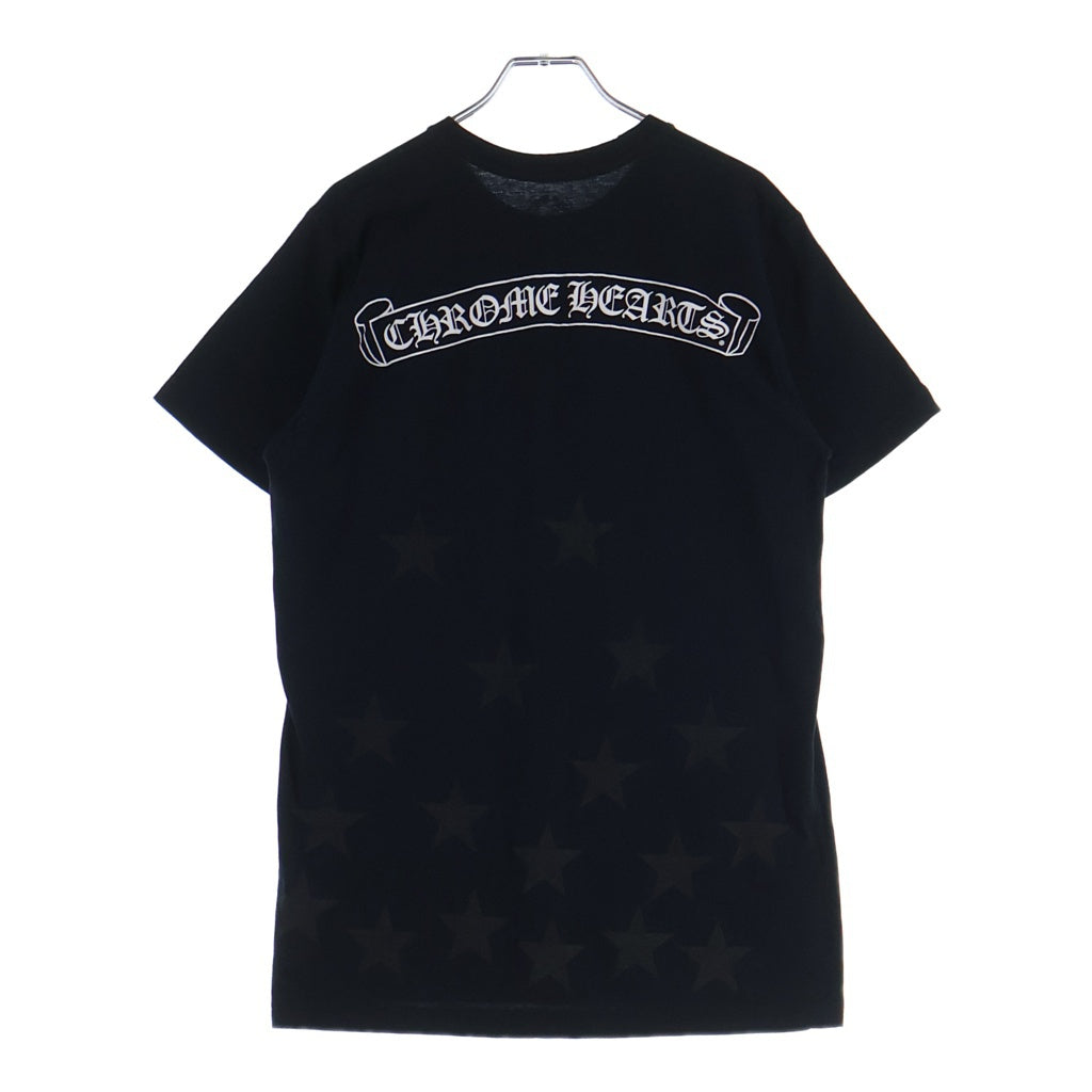 CHROME HEARTS(クロムハーツ) OLD バックスクロールラベル スタープリント 半袖Tシャツカットソー ブラック