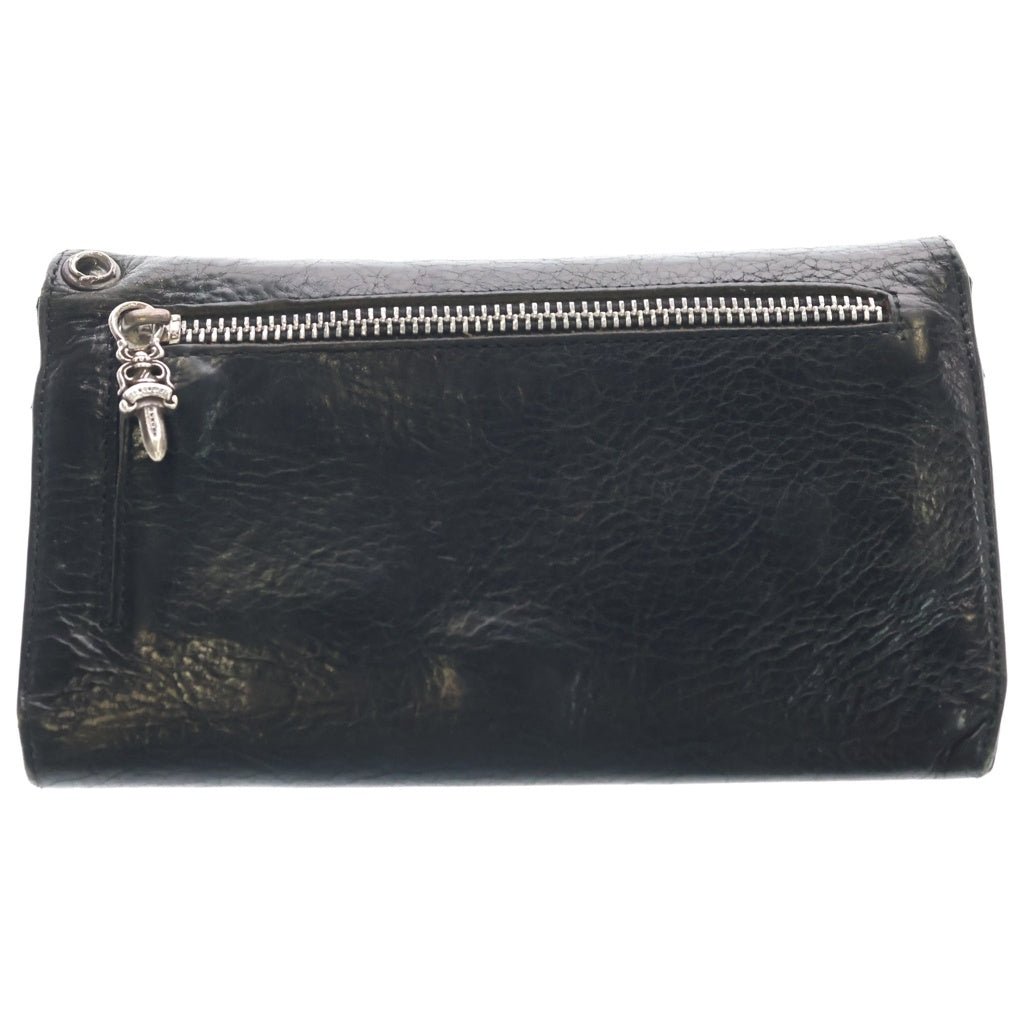 CHROME HEARTS(クロムハーツ) WAVE ウェーブ レザーウォレット 財布 ブラックBCA375
