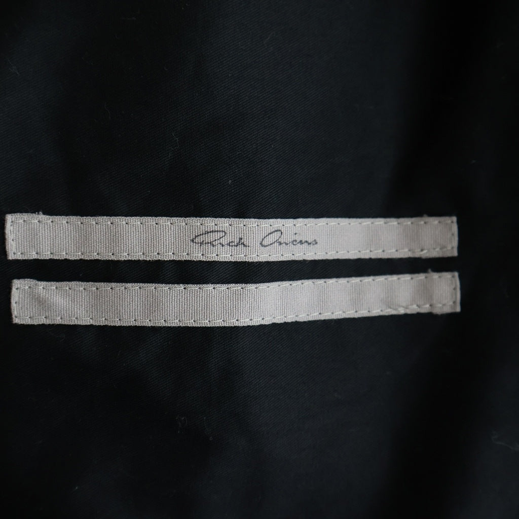 Rick Owens(リックオウエンス) LARRY FOGPOCKET SHIRT カーフレザー ラリーフォグポケット 長袖シャツ ブラック RU02E1287-LSC