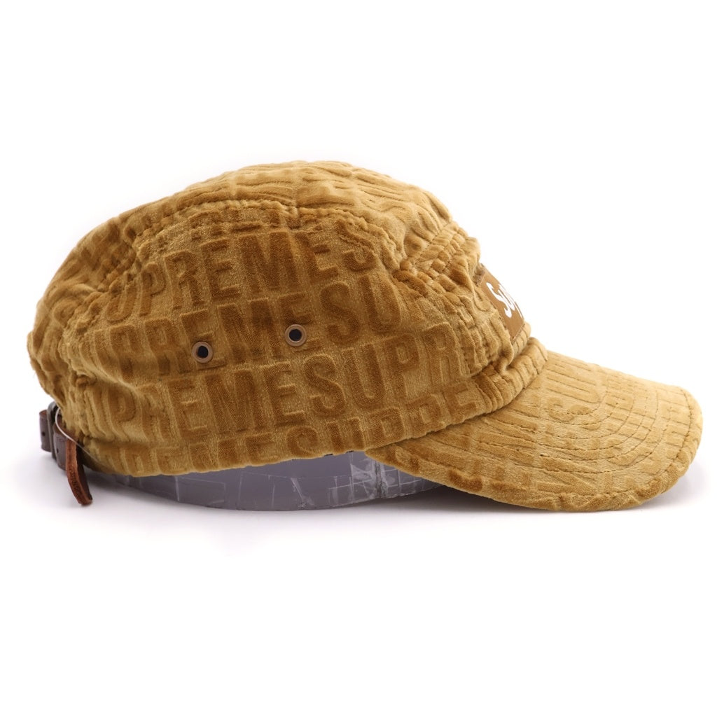 SUPREME(シュプリーム) 21AW Velvet Pattern Camp Cap ヴェルヴェット パターン キャンプキャップ 帽子 ブラウン