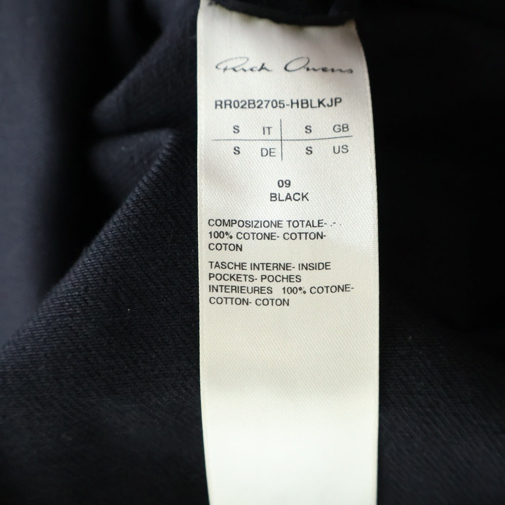 Rick Owens DRKSHDW(リックオウエンス ダークシャドウ) 22AW CUT OUT JUMBO OUTERSHIRT カットアウトジャンボアウターシャツ デニムジャケット ブラック RR02B2705-HBLKJP