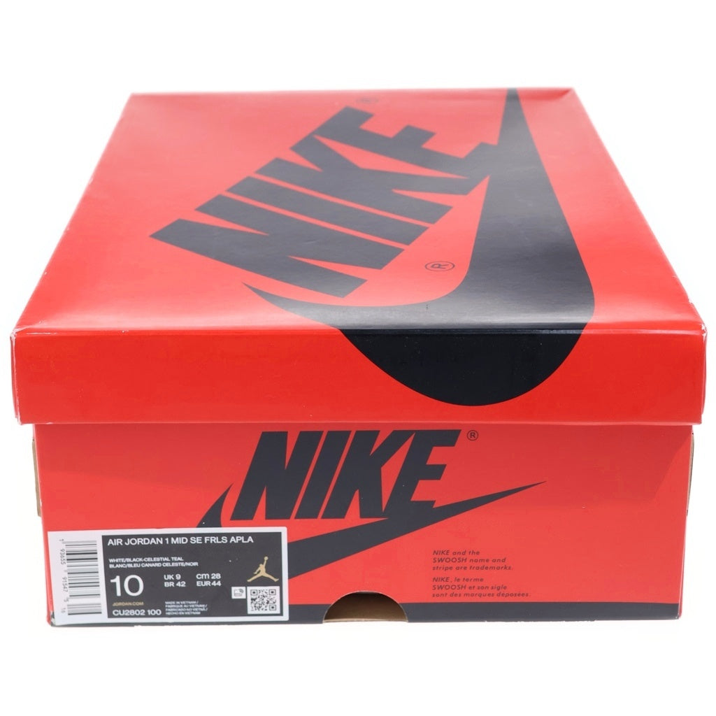 NIKE(ナイキ) ×FACETASM Air Jordan 1 Mid White/Navy CU2802-100 ×ファセッタズム エアジョーダン1 ミッド ハイカットスニーカー シューズ US10/28.0cm ホワイト/ネイビー