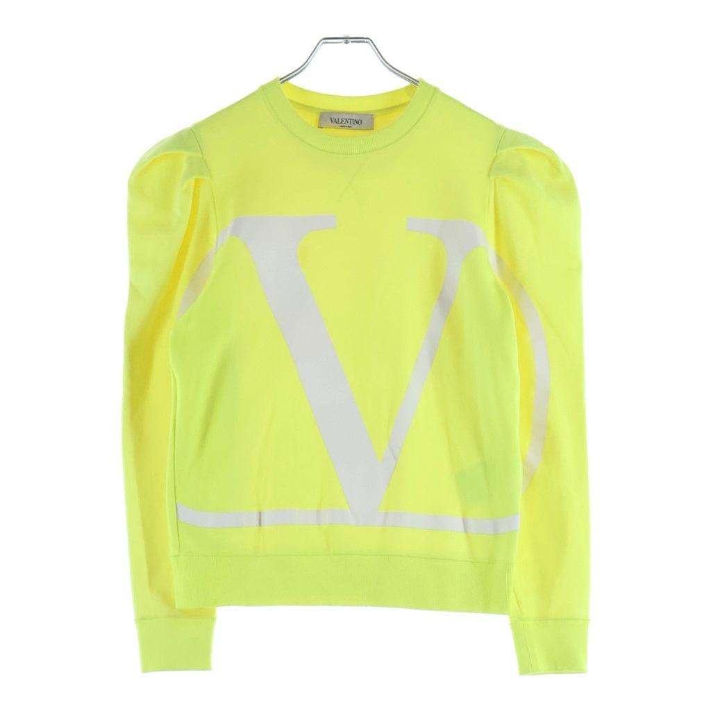 VALENTINO(ヴァレンティノ) フロントロゴプリント クルーネック スウェット トレーナー イエロー レディース 000004843301