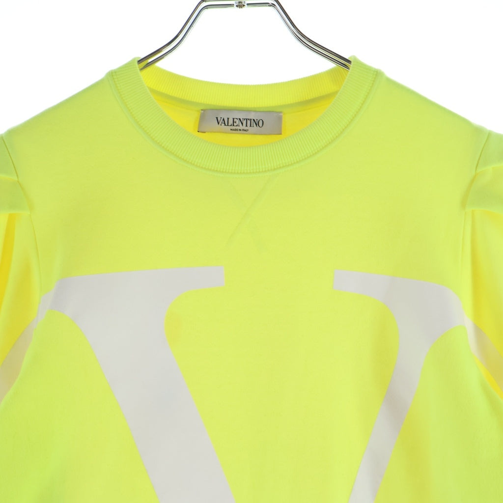 VALENTINO(ヴァレンティノ) フロントロゴプリント クルーネック スウェット トレーナー イエロー レディース 000004843301